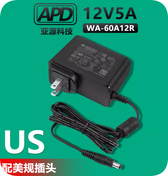 *Brand NEW*12V 5A US Plug Power Adapter for APD WA-60A12R Replacement Power Supply
